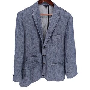 HUGO BOSS Mens Pure Linen Millard Blazer 42 R Unstructured 3 Button Sport Coat